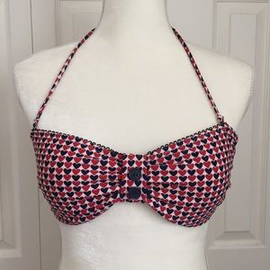 Jessica Simpson Patriotic Heart Bandeau Bikini Top